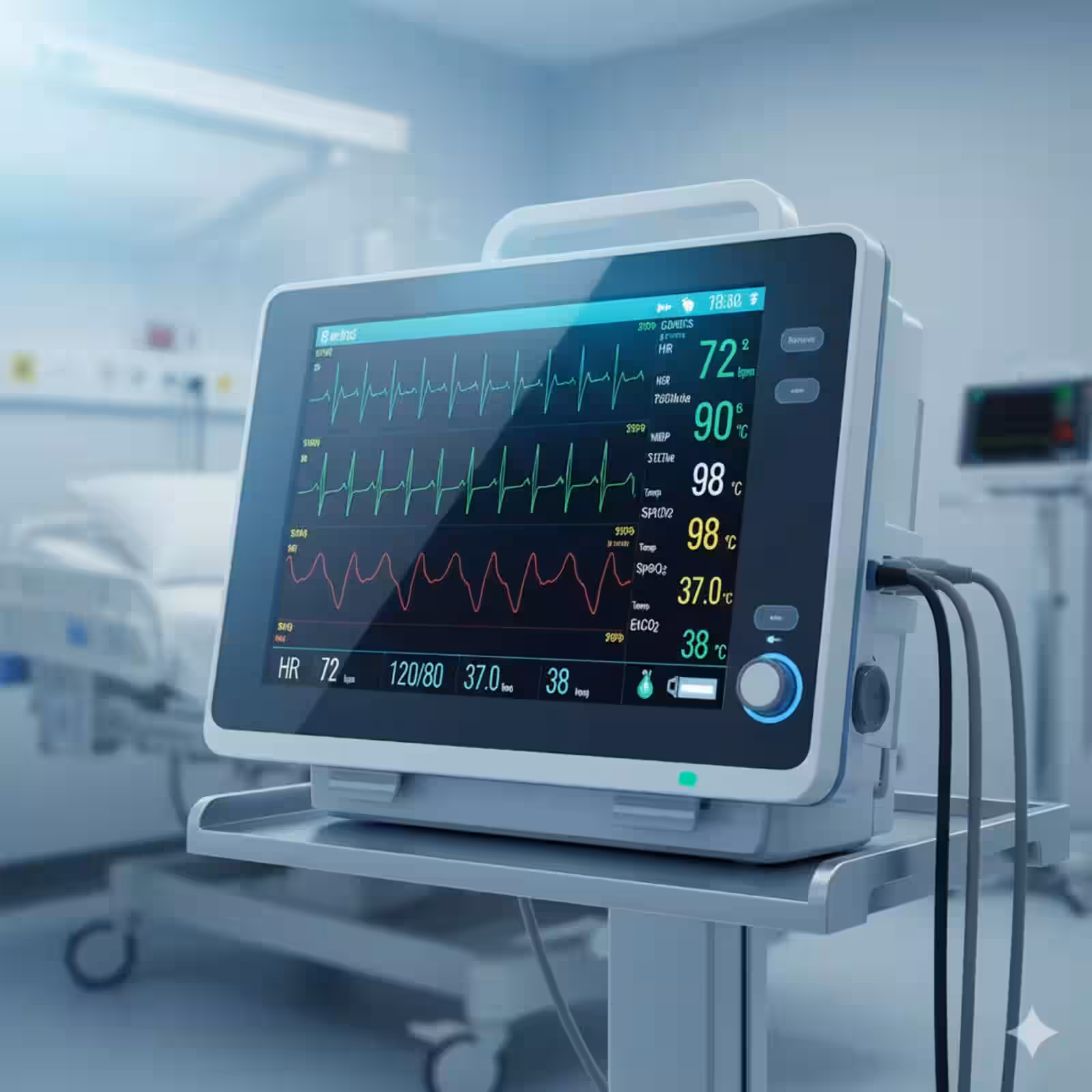Multiparameter patient monitor for ICU