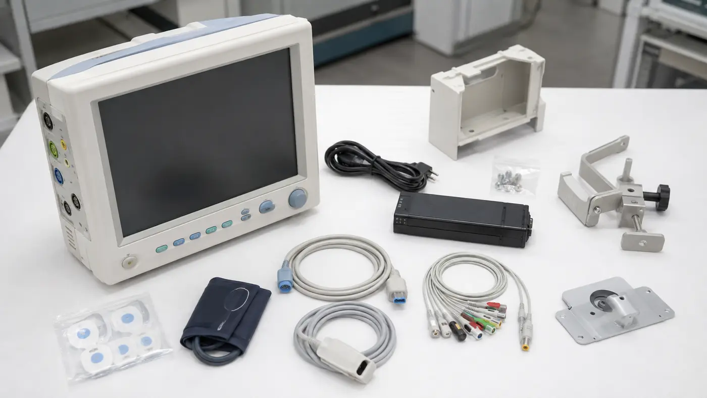 patient monitor accessories arranged for a complete procurement inspection