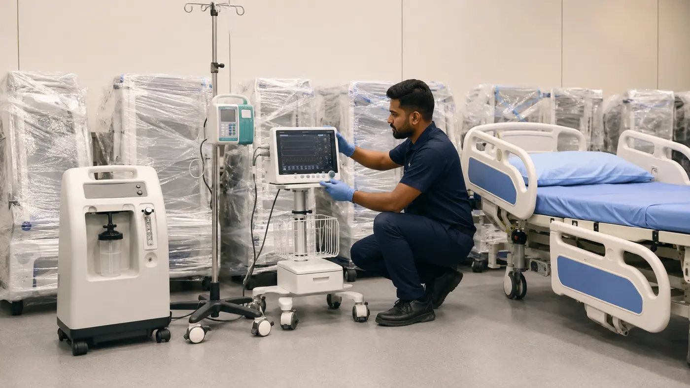hospital team comparing medical equipment rental vs purchase for clinical requirements